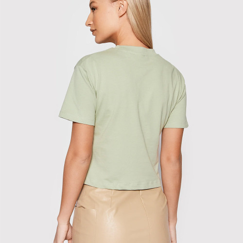 Guess Γυναικεία κοντομάνικη μπλούζα crop Maglieria Tagliata T-Shirt